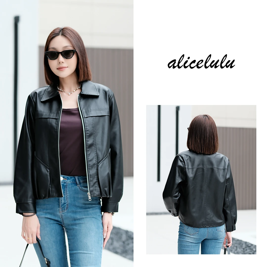 6 ALICE魅力焦点短外套 柔软皮质 型格有范 S2142058Tr