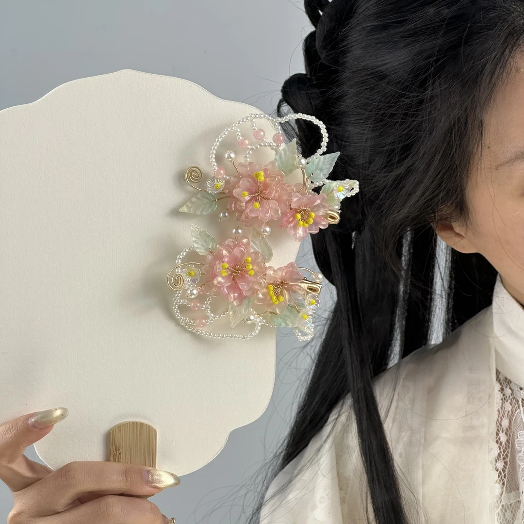 幻彩蝴蝶重工琉璃款发夹配饰