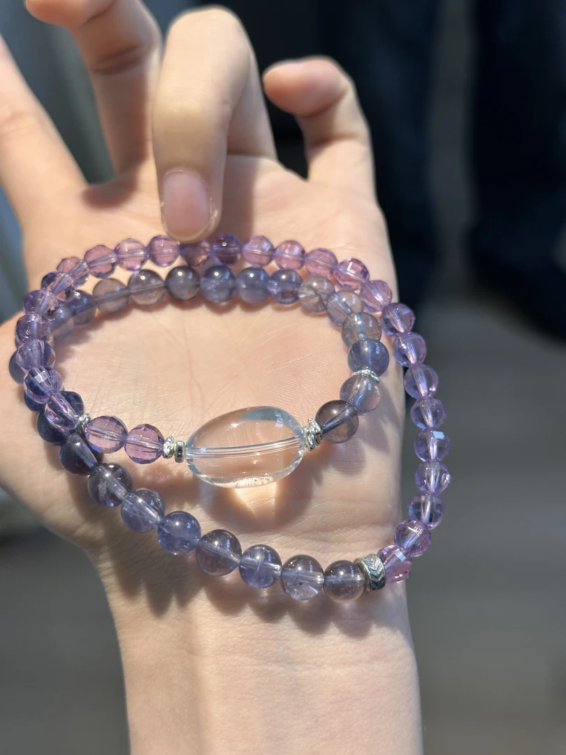 天然堇青石双圈手串 多样性发其一 J20