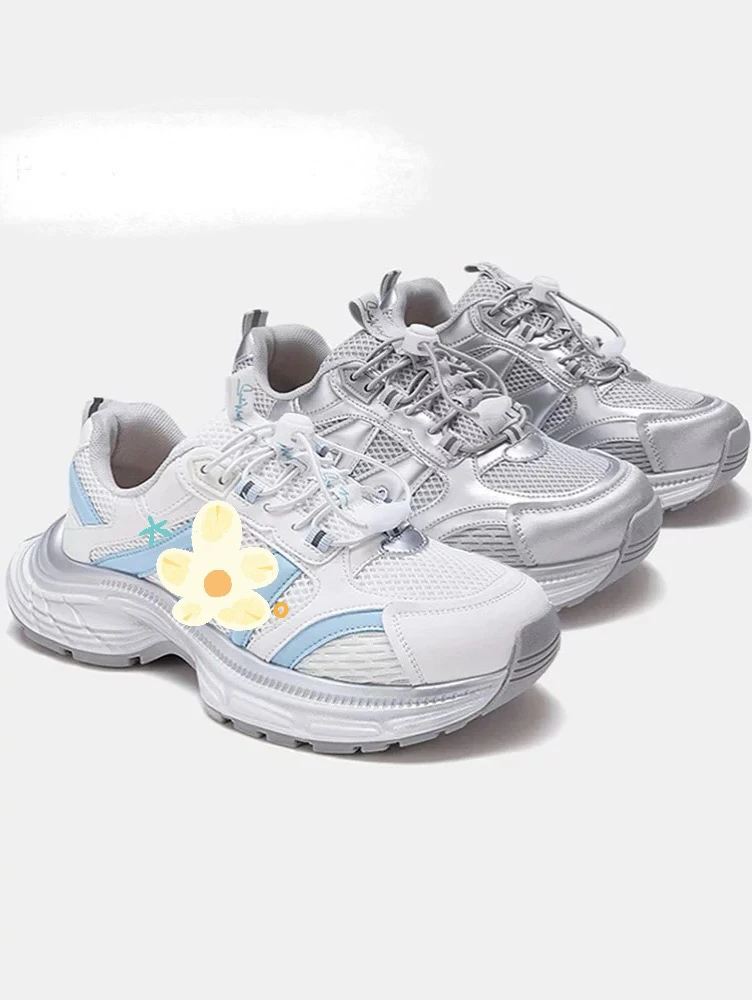 A8702春季新款圆头拼色厚底运动休闲鞋女F