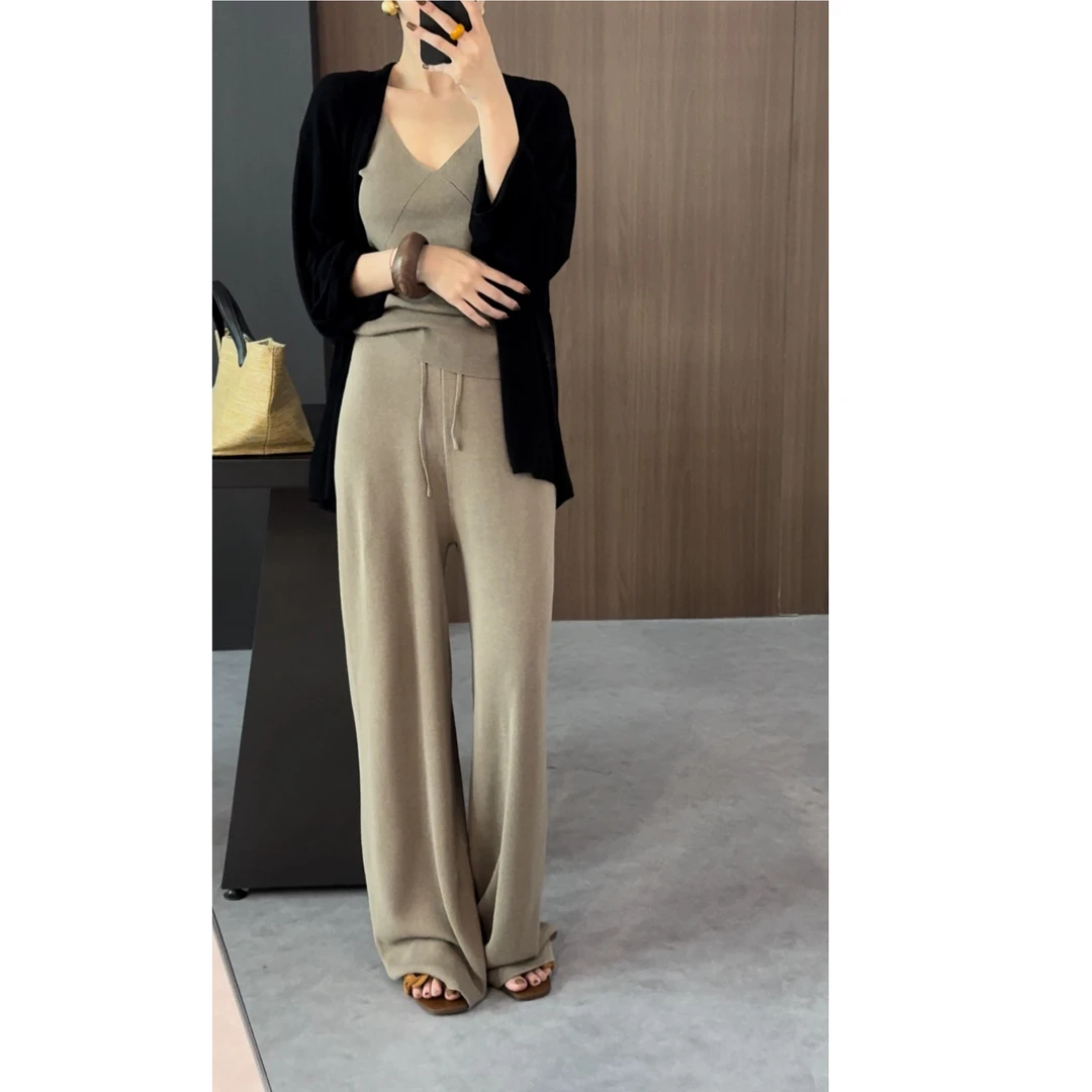 GUIMIN 天丝亚麻 简约风宽松针织裤 2531