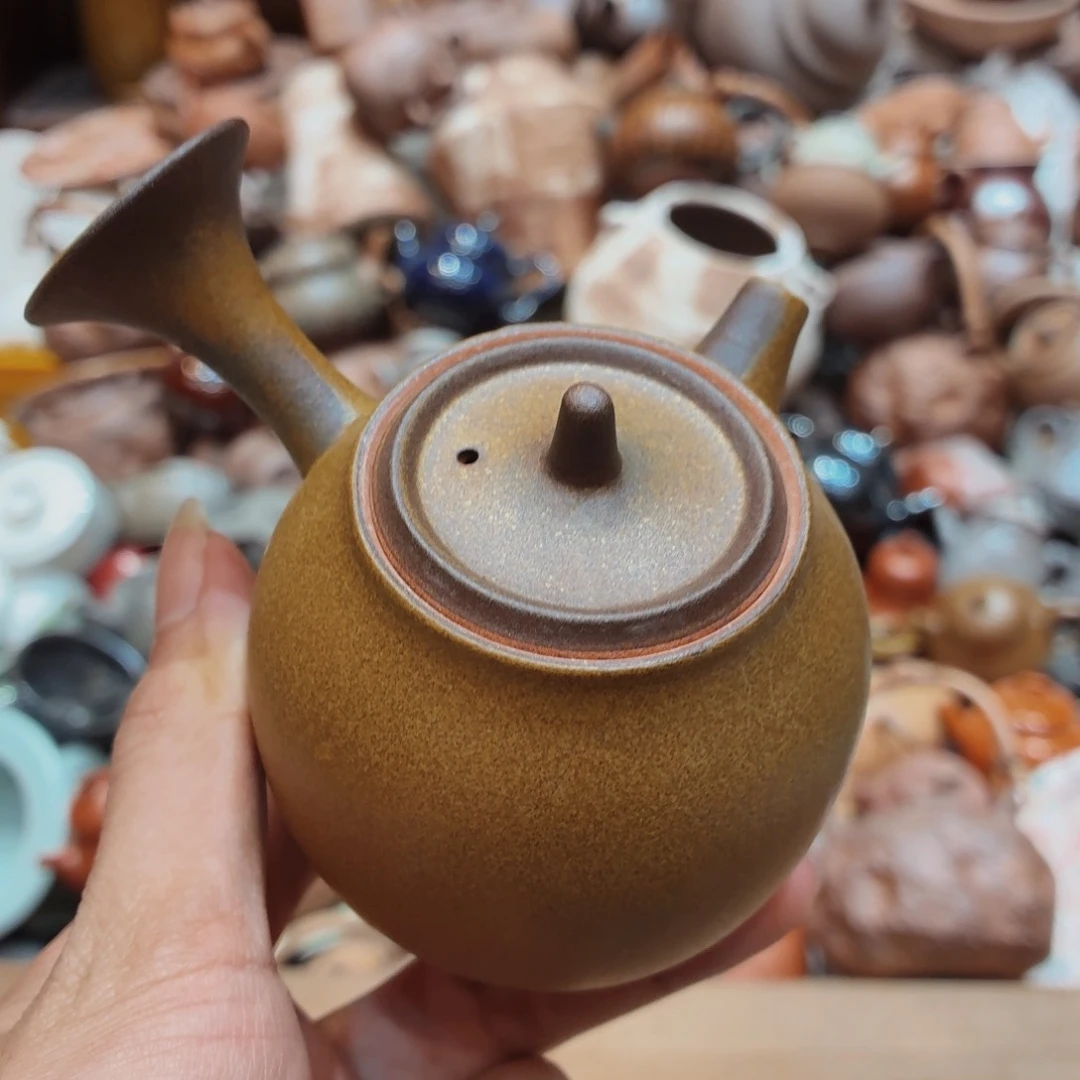 柴烧老岩泥手工茶壶器皿