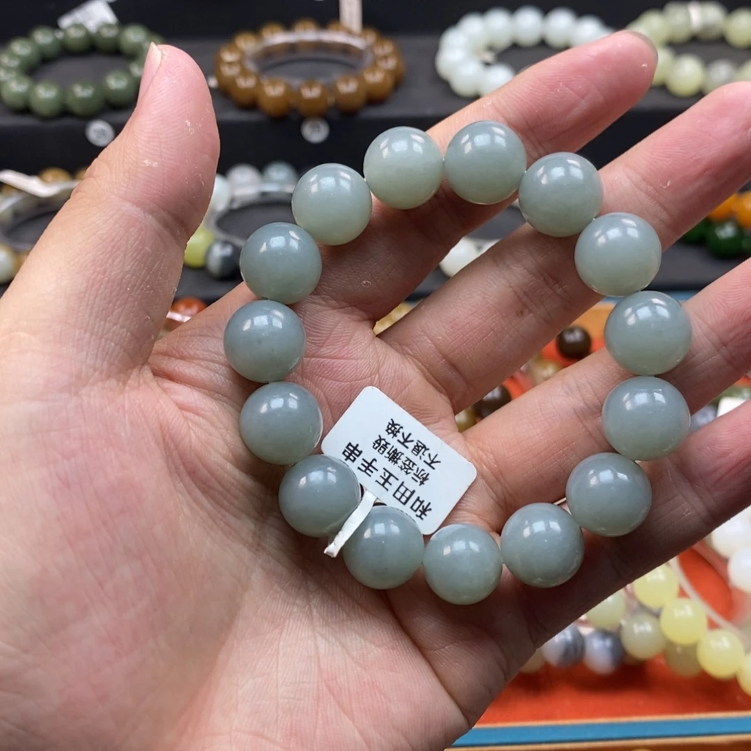 和田玉未镶嵌手链w卡14