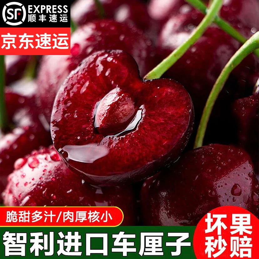 【现货现发】L智利进口车厘子拉宾斯2J-4J海运水果净5斤 内附果径卡