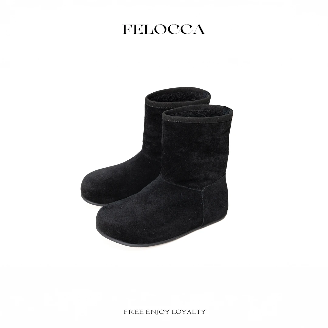 【FELOCCA】秋冬新款休闲百搭中筒棉鞋时尚保暖外穿雪地靴NYN-3950