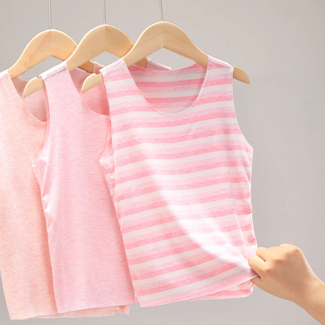 三件装女童背心随心裁儿童宝宝夏季轻薄款贴身睡觉无袖打底 22583