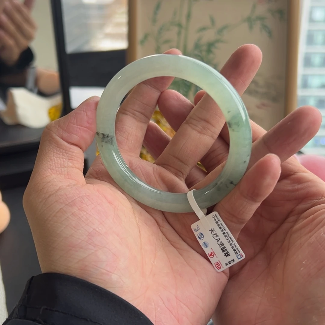 翡翠未镶嵌手镯27号 55.5