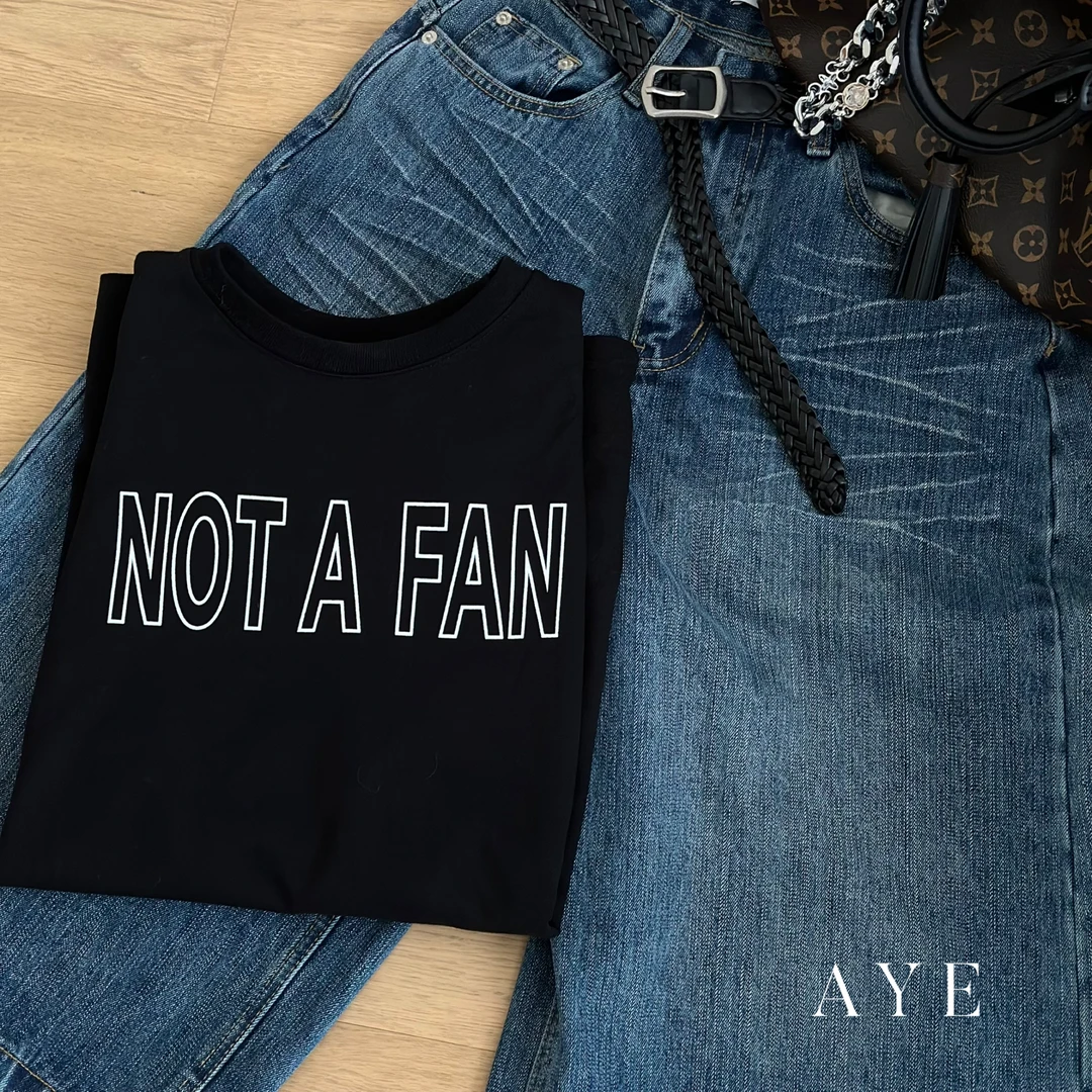 【AYE】25SS｜设计师款NOT A FAN垫肩短袖T恤｜百搭经典欧版大牌