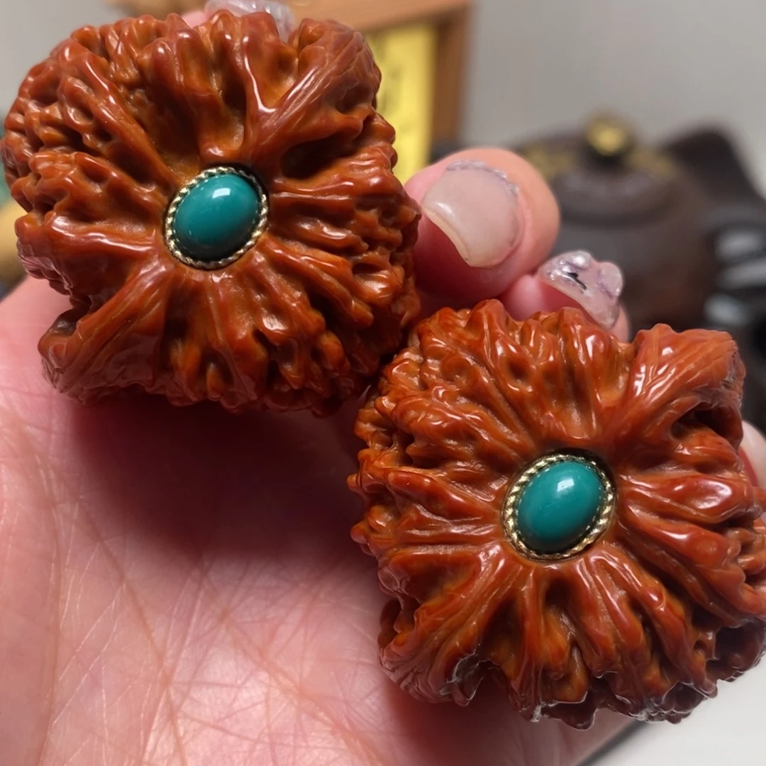 文玩核桃把件42尺寸南江石