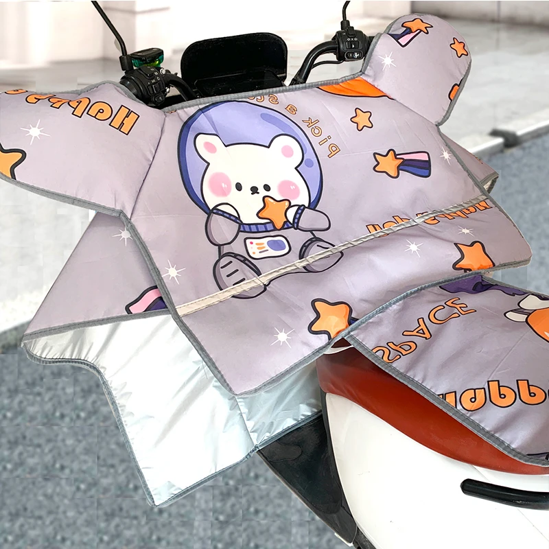 双面防水电瓶车挡风被秋冬款防水冬电动车挡风被春秋款薄绒2024年