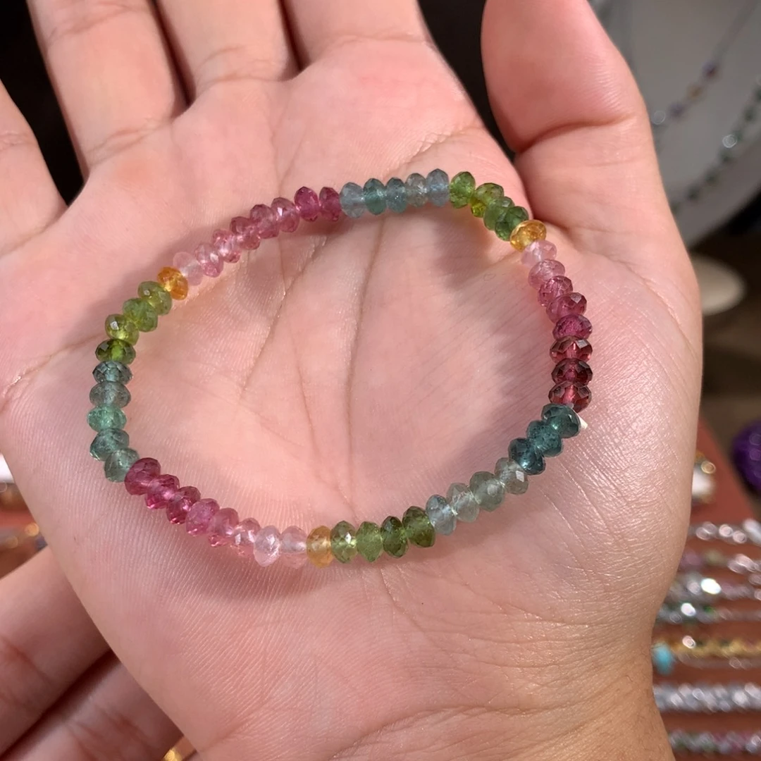 未镶嵌碧玺手链碧玺盘切手串