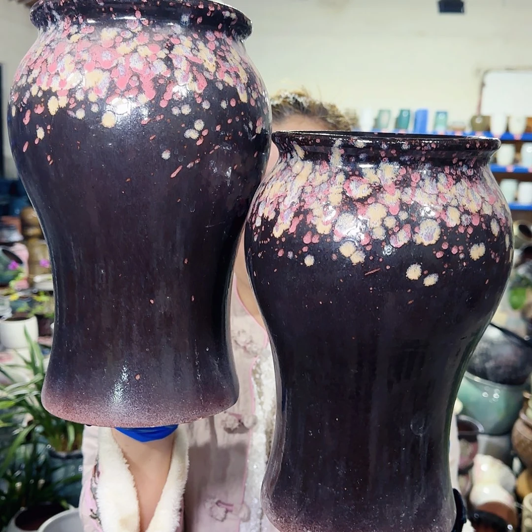 紫砂花盆高28口15