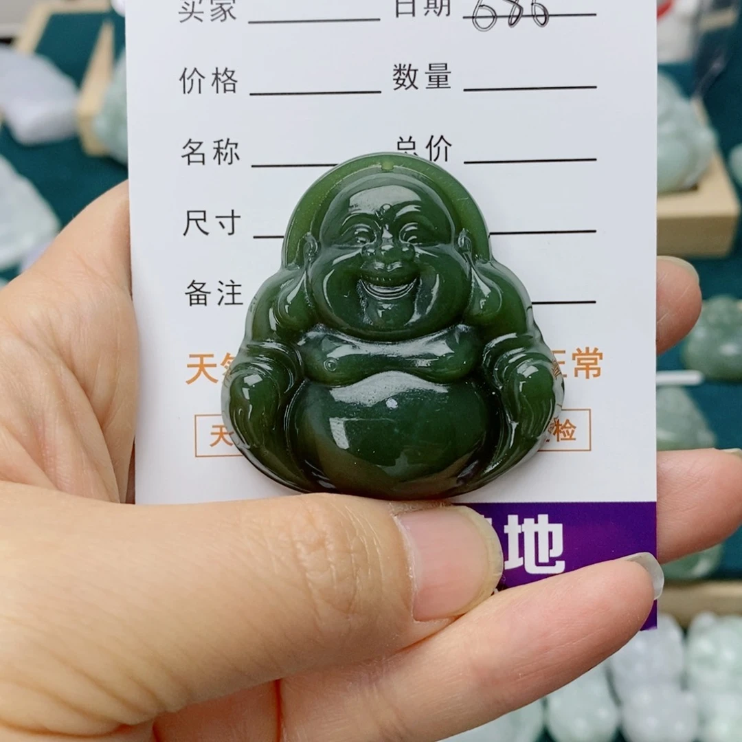 和田玉（糖玉）未镶嵌颈饰白*佛公