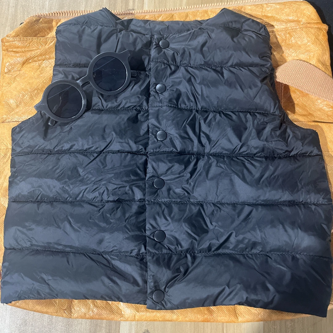 JMJQ秋冬百搭校服神器保暖防寒高充绒克重90白鸭绒羽绒马甲23835