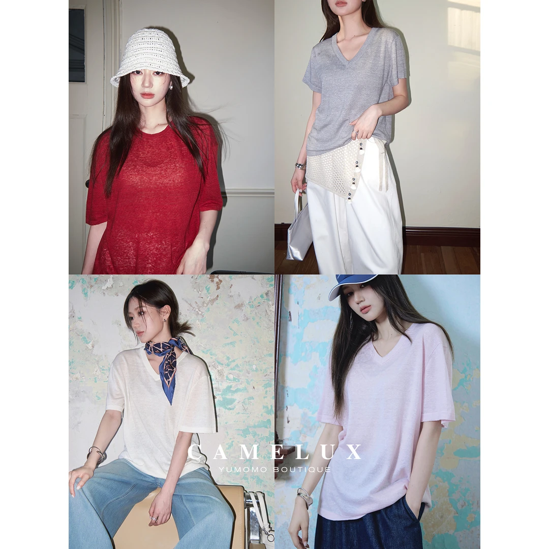 【轻奢线】控温麻感知性风松弛感新款针织T定制16针羊毛亚麻QHA1078