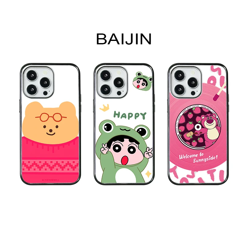 白瑾原创蜡笔小新超薄亚克力适用iPhone16promax苹果15PRO手机壳