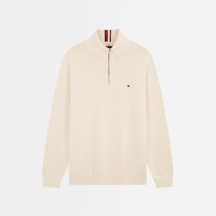 TOMMY HILFIGER25秋冬男装纯棉平纹休闲通勤针织衫XM05603