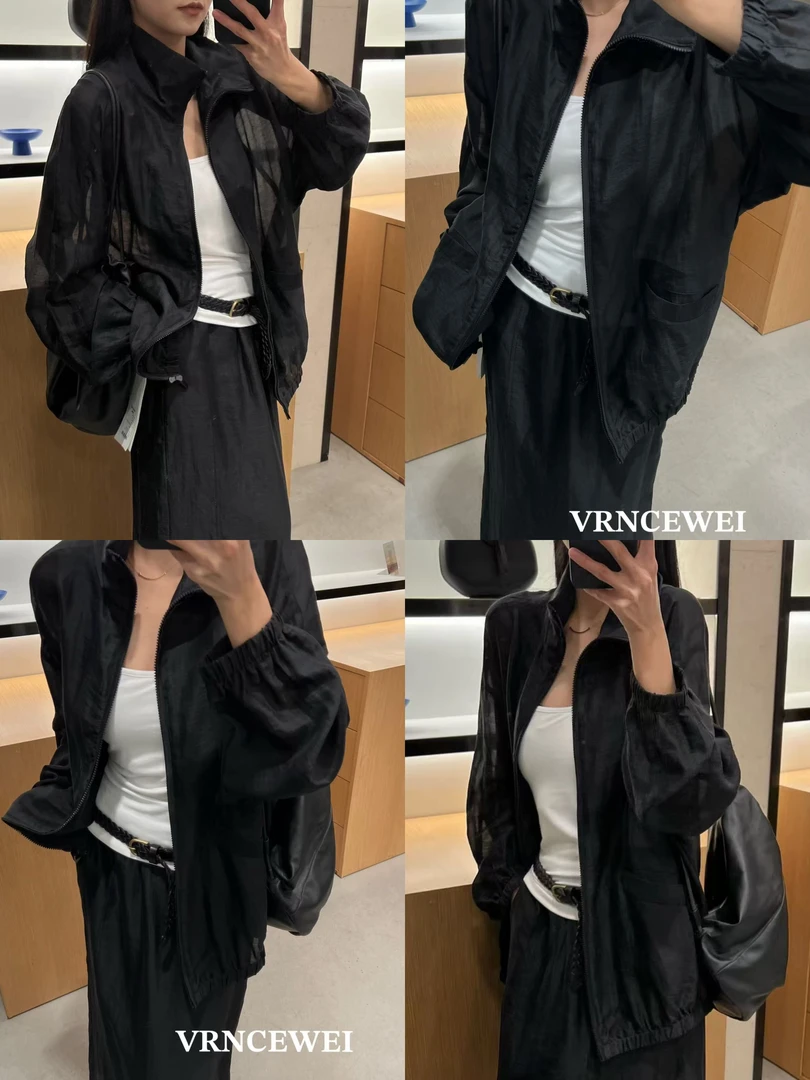 福秒-含亚麻莱赛尔的一款！拉链薄款外套 （657R0185#）VRNCEWEI