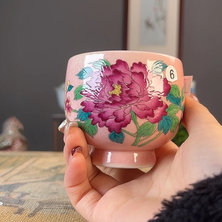 杯景德柴烧茶杯多人