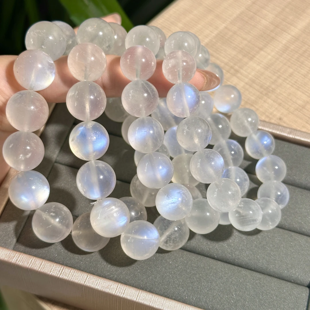 Y155 天然【高品】斯里兰卡月光石手串 多样性发其一