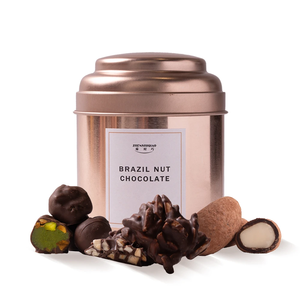 臻时巧开心果巧克力比利时进口原材纯可可脂迪拜风坚果夹心巧克力