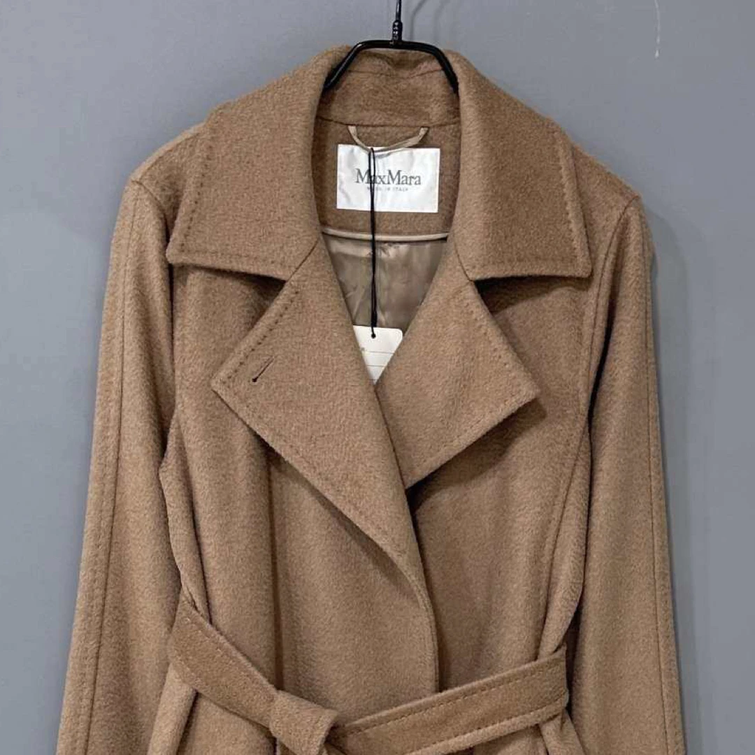 99新 MaxMara 驼色manuela翻领大衣/44码/92203