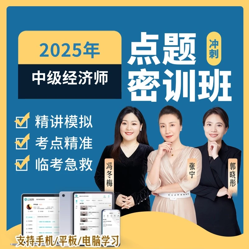 正保会计网校2025年中级经济师点题密训班+答疑+题库+电子讲义