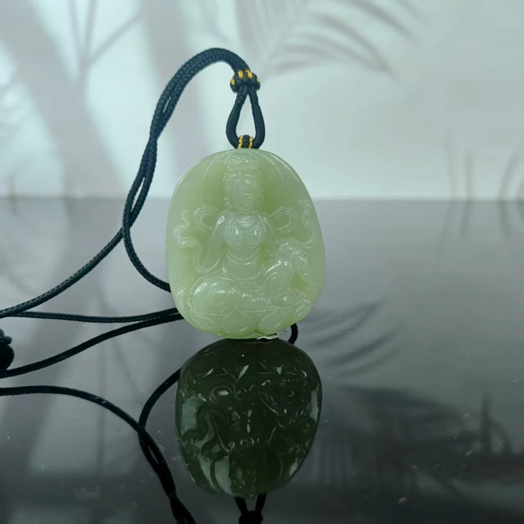 P和田玉观音吊坠0078