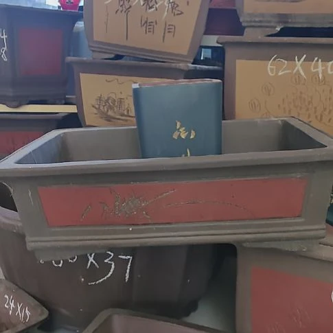 宜兴紫砂花盆长方形四方形三个盆