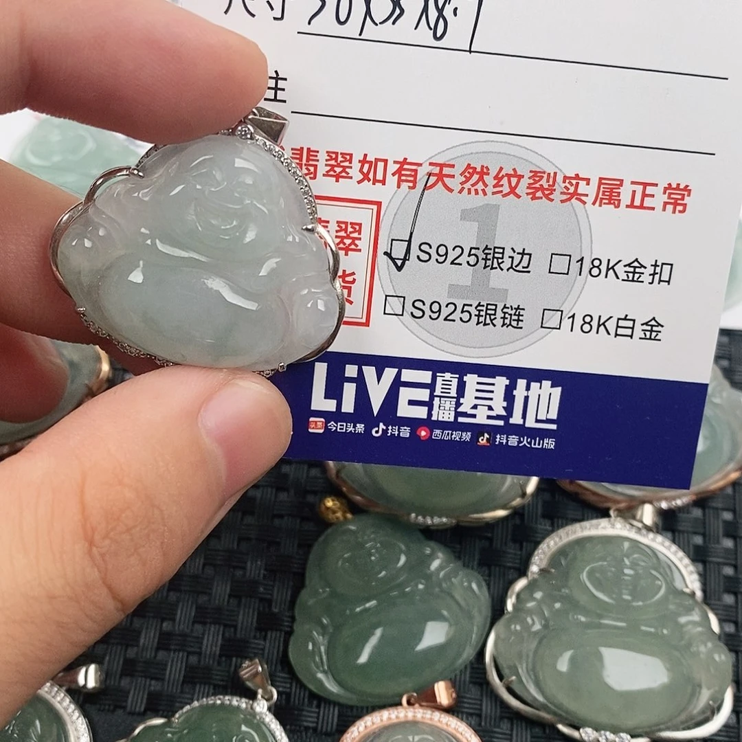 翡翠银S925镶嵌颈饰