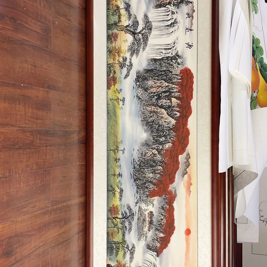 国画带框尺寸48*163厘米