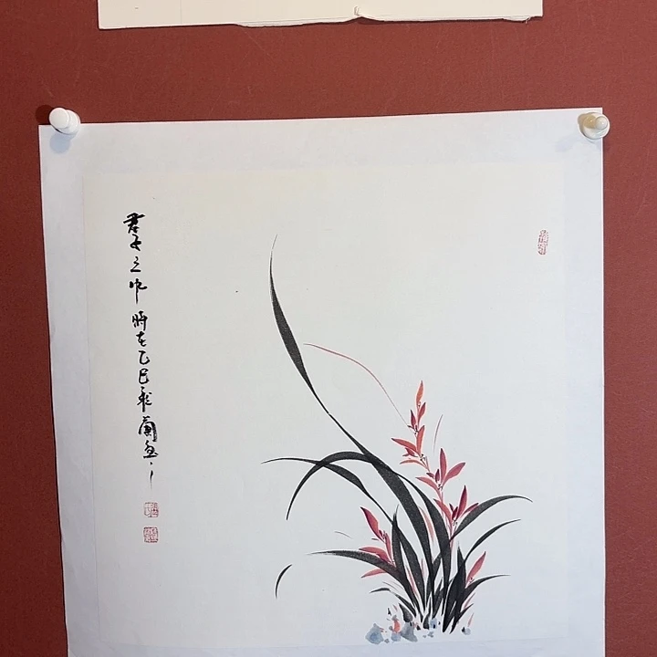 国画听兰老师花鸟