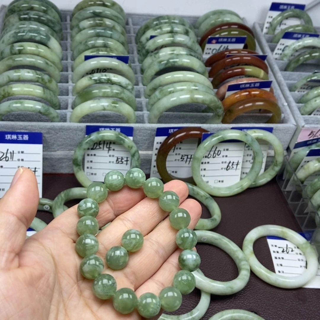 未镶嵌蛇纹石玉手镯