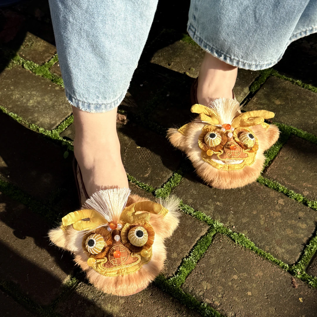 【小金龙】花田家·原创手工千层底龙头鞋