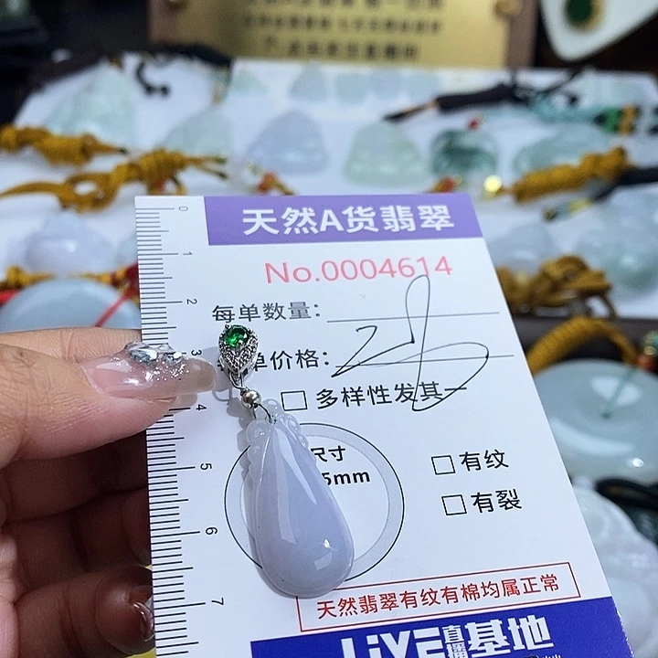 翡翠未镶嵌颈饰4614