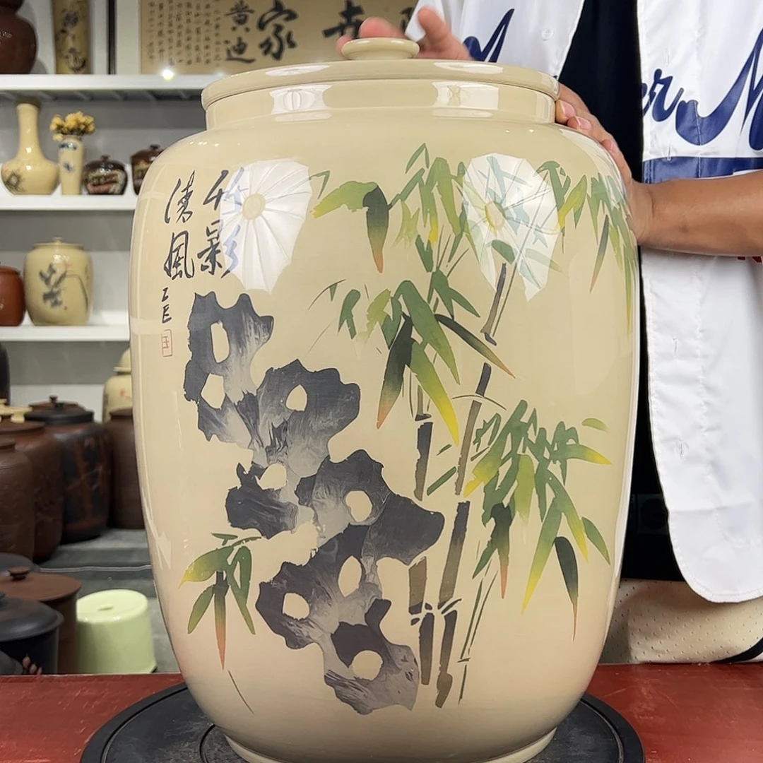微瑕30饼茶缸纯手工白泥