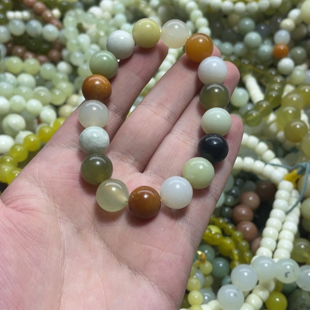 蛇纹石玉未镶嵌手链