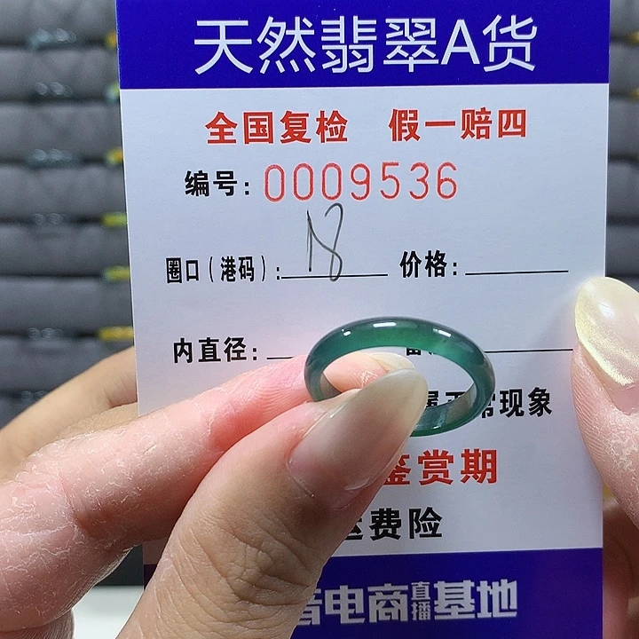 翡翠未镶嵌戒圈9536