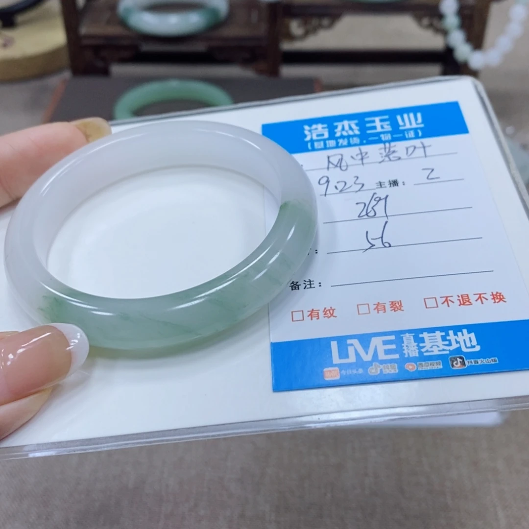 风***叶未镶嵌手镯石英质玉