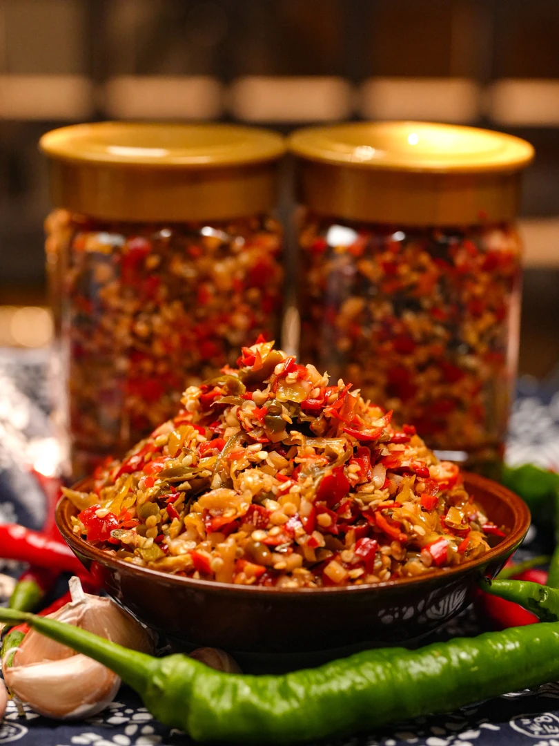 【辣椒炒肉专用】湖南邵阳蒜蓉彩椒酱剁椒辣椒酱浓郁辣香蒜蓉彩椒酱