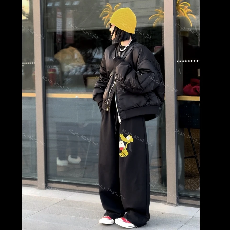 /苗苗家/『告白-童心』调性慵懒风卡通印花休闲卫裤早春款