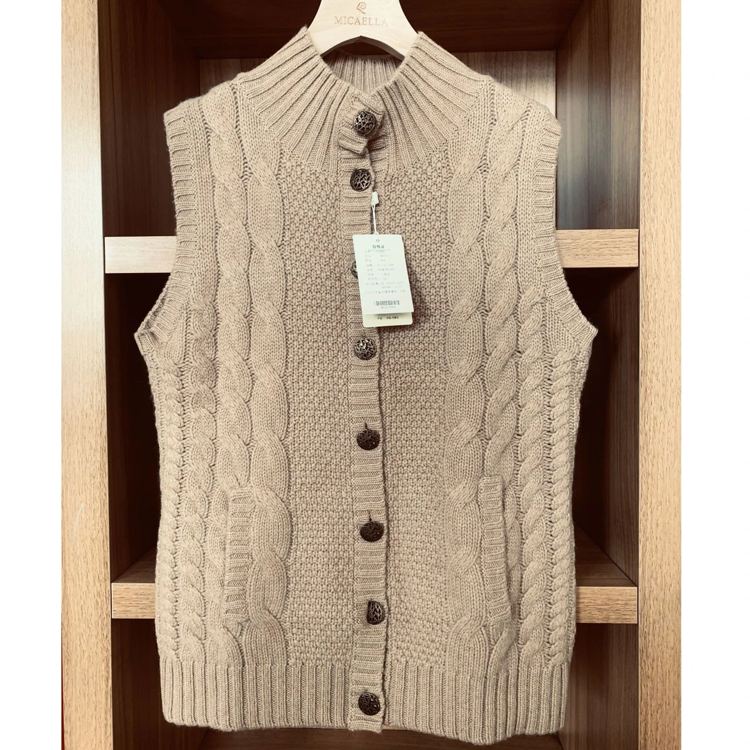 女款100羊绒开衫坎肩/外穿厚款/百搭无袖/通勤风TW102