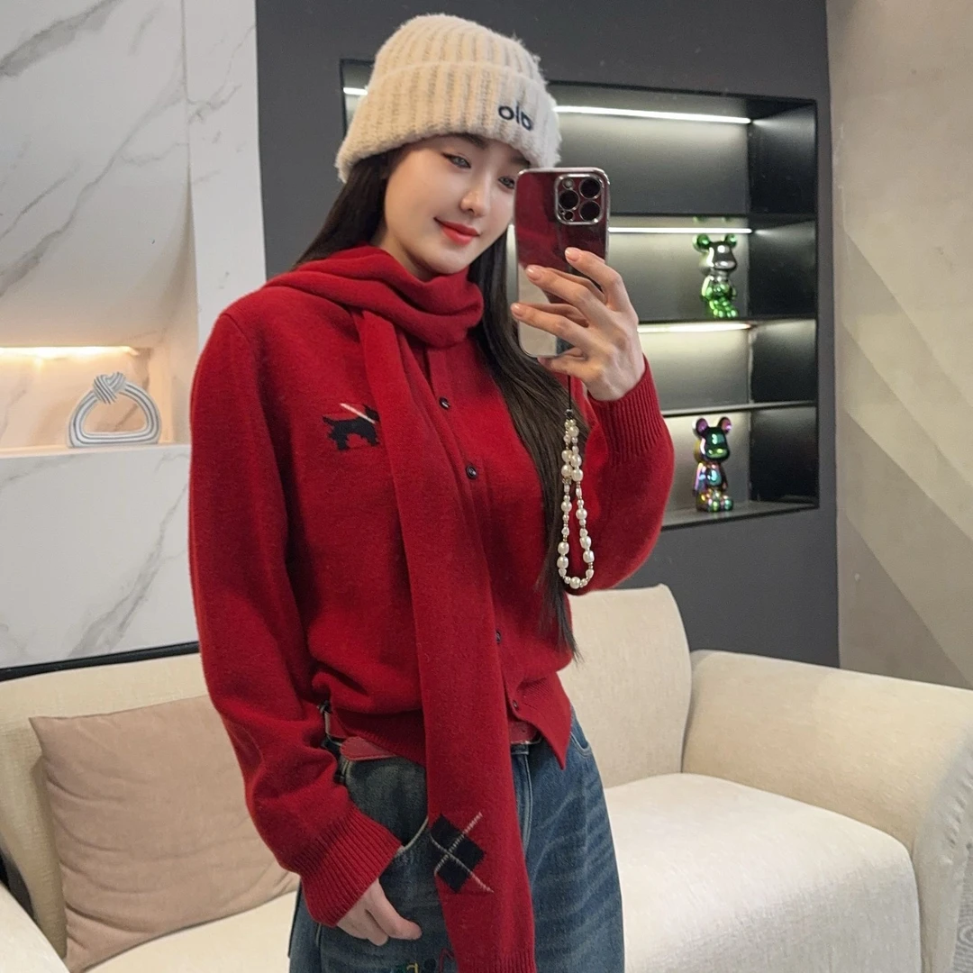 『彩兜藏趣』2025秋季新款时尚休闲设计师百搭毛衣两件套L5619