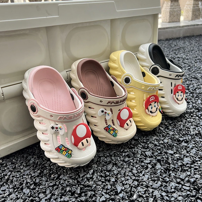 儿童卡通洞洞鞋夏季2025新款男童防滑耐磨凉拖鞋中大童