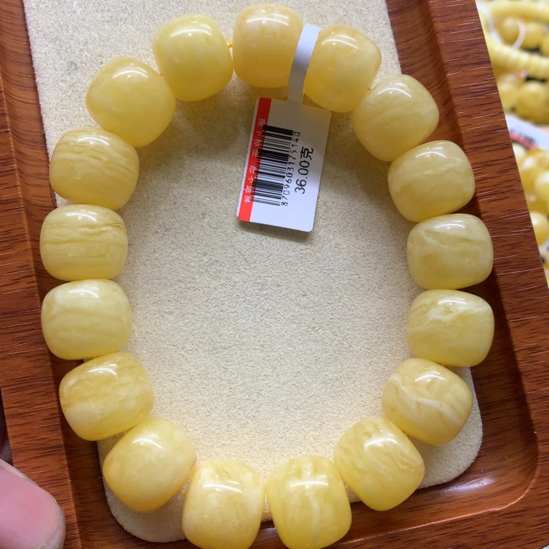 蜜蜡手链未镶嵌猛****嘴蜜蜡