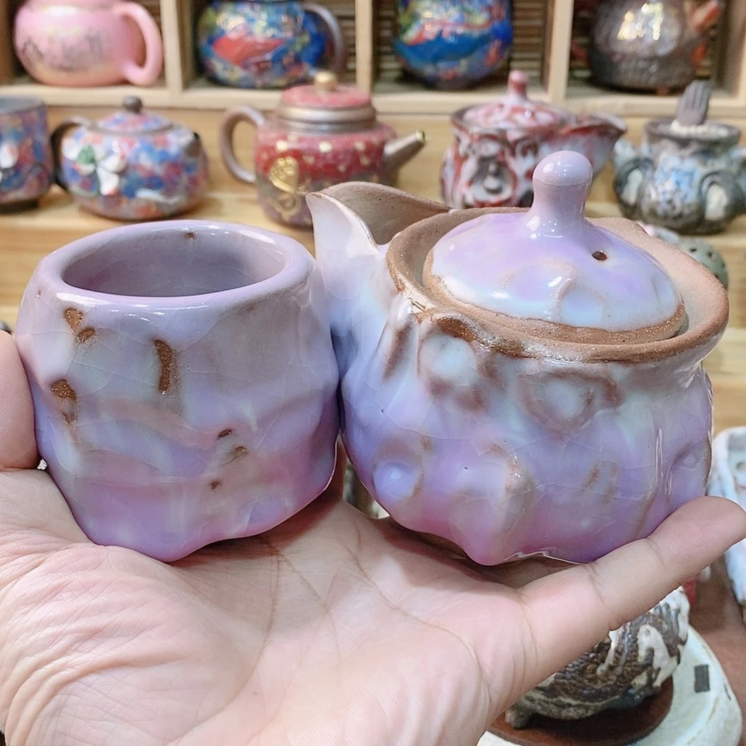 粗陶志野柴柴茶器