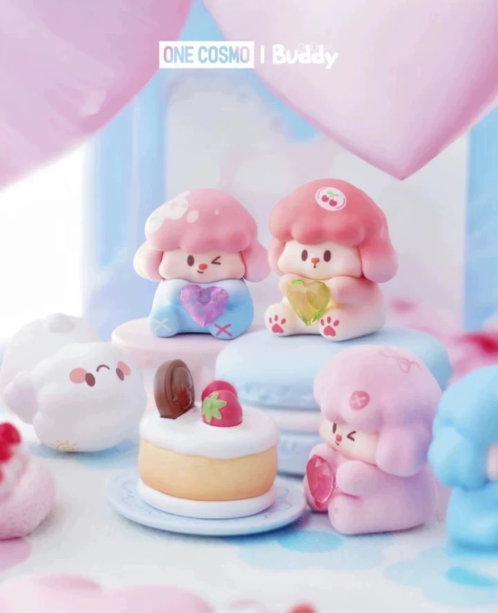【拆盒】Buddy初代小狗也心动系列萌粒潮玩盲盒手办