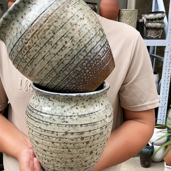 紫砂花盆口17高21福利