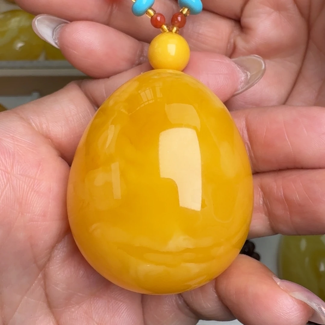 蜜蜡未镶嵌毛衣链无优化无烤色无补胶无覆膜无辐照无煮蜜