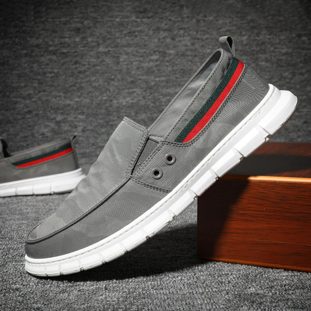 0067男式鞋子冰丝布鞋休闲透气夏天必备潮流板鞋防臭软底一脚蹬